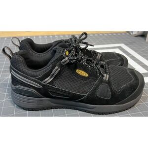 Keen Utility Women's Flint Low Steel Toe Work Shoes Black Suede Mesh Size 10 EH
